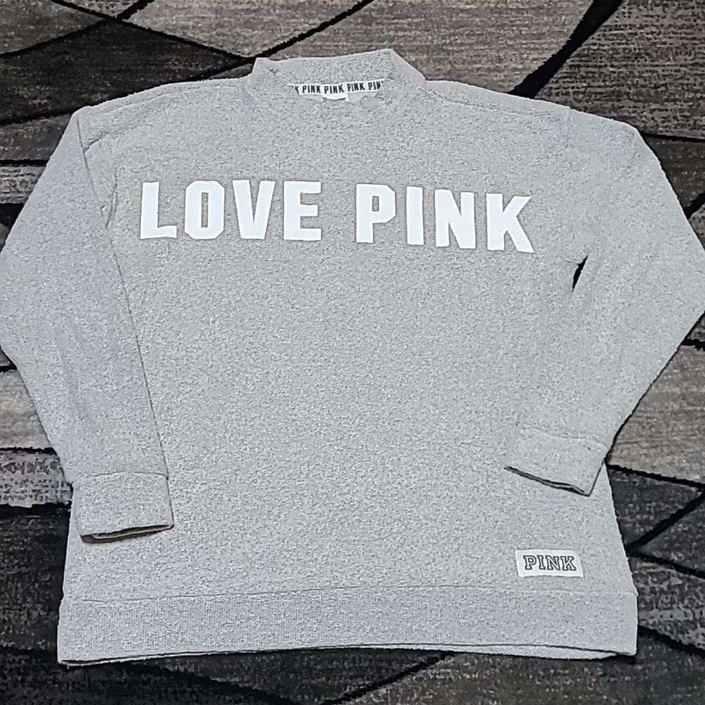 VS PINK 2016 Campus High-Neck Logo Sweater